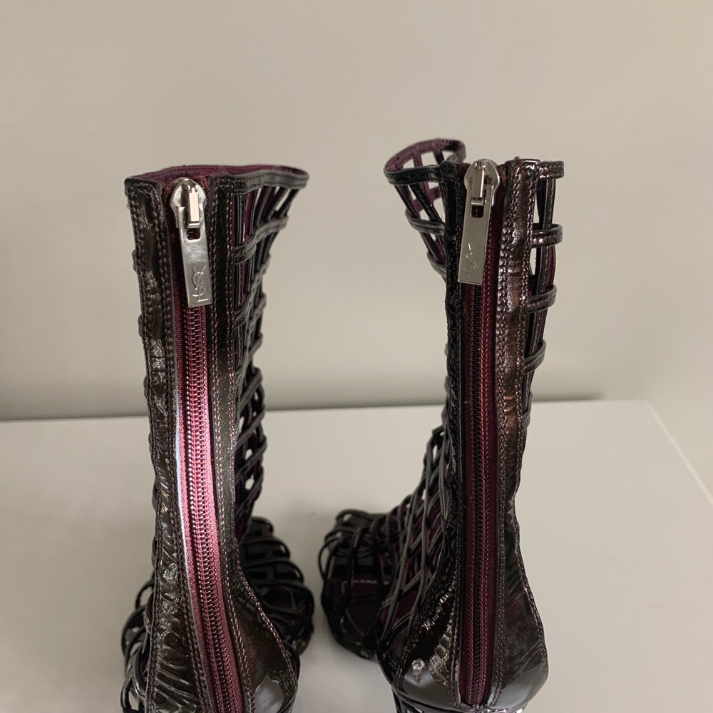 *SOLD* YVES SAINT LAURENT
Leather Cage Peep-Toe - Picture 8 of 15